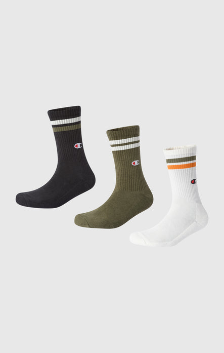 Triple Pack Crew Length Socks