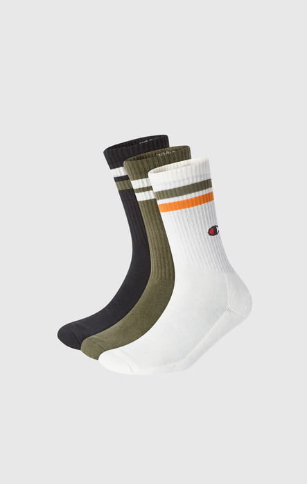 Triple Pack Crew Length Socks