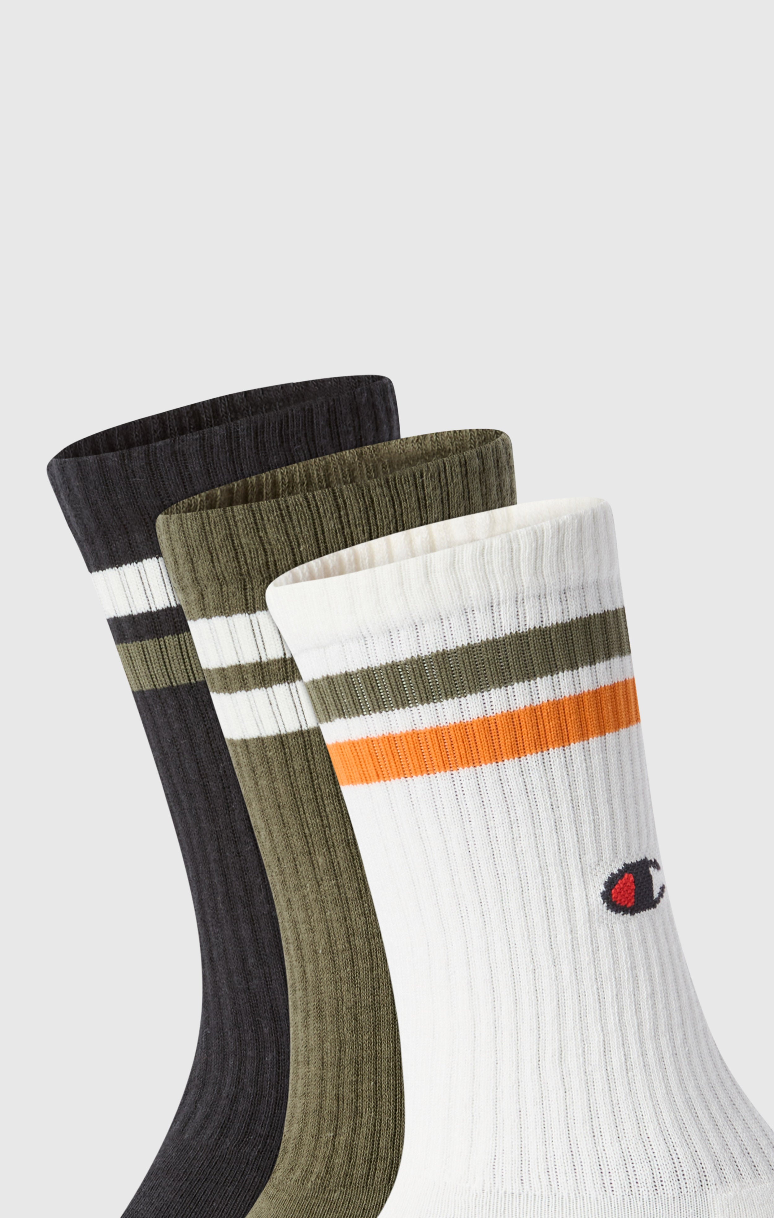 Triple Pack Crew Length Socks