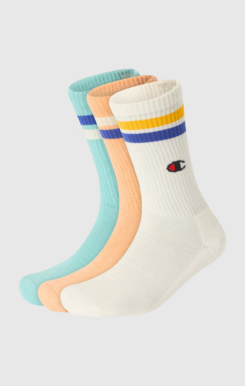 Triple Pack Crew Length Socks