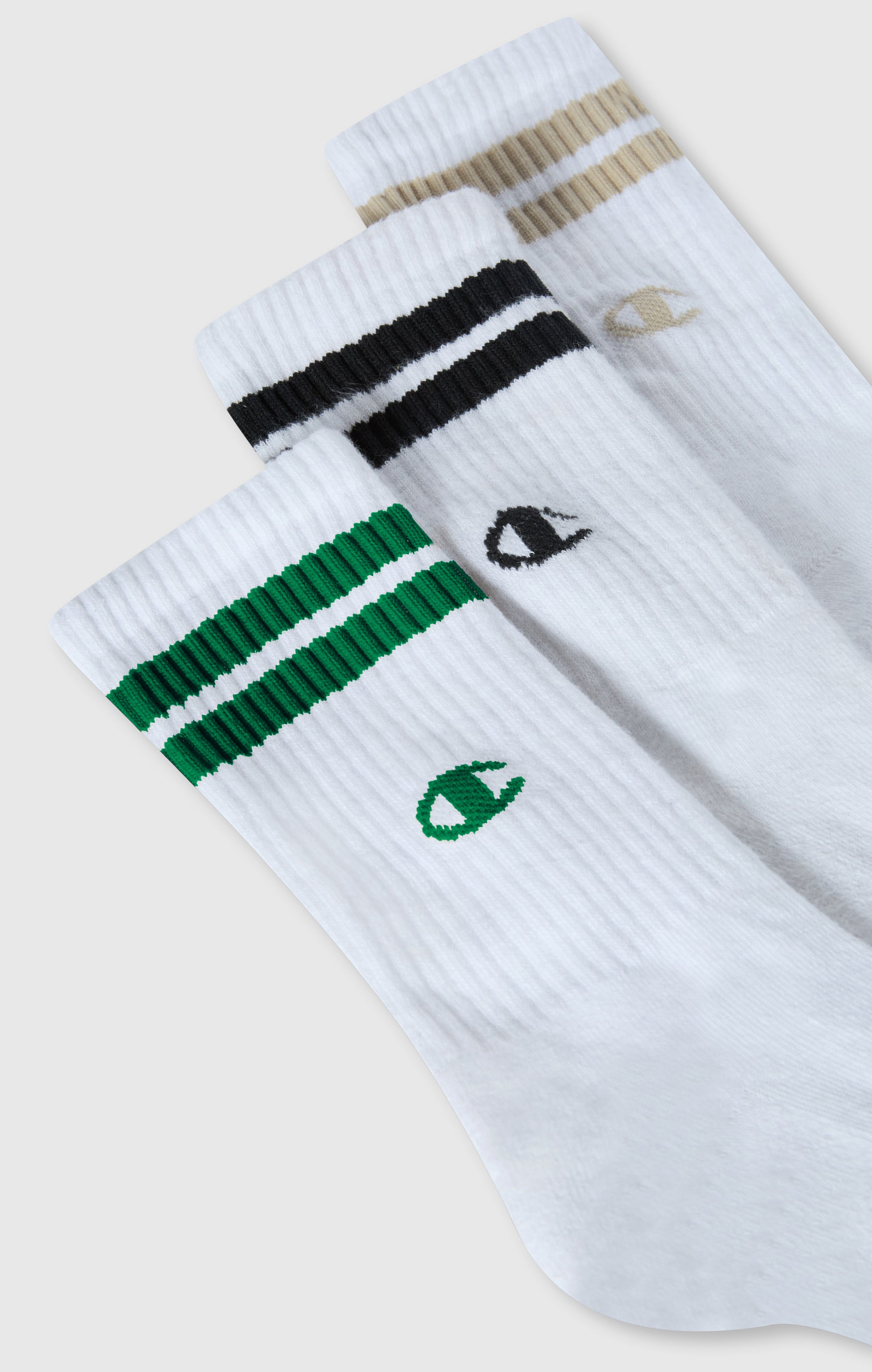 3er-Pack Mid-Crew-Socken mit Multi-Logo für Erwachsene