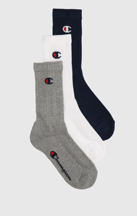 Three Pack Crew C Logo Socks