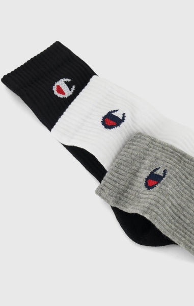 Lot de 3 paires de chaussettes mi-hautes à logo C