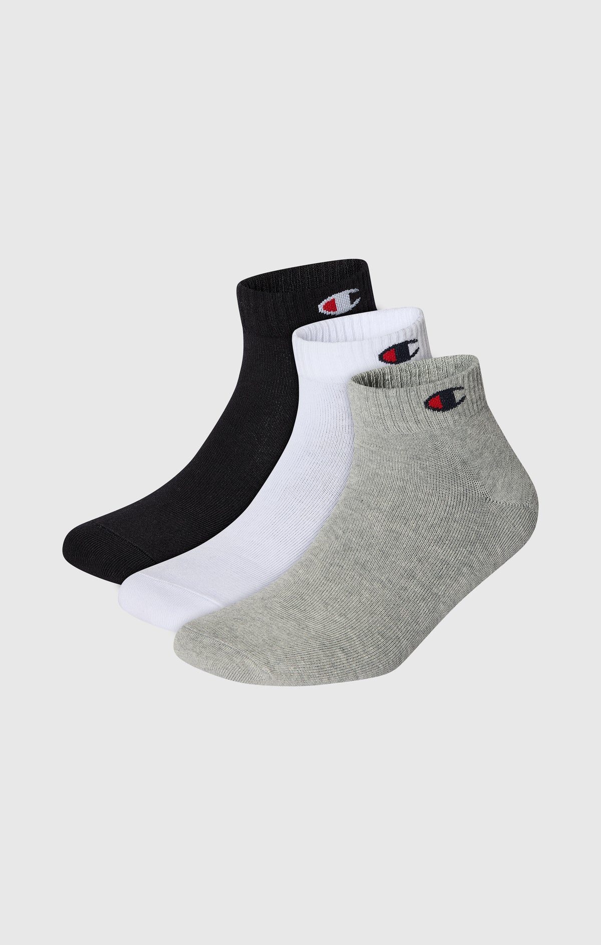 Pack da 3 Paia di Calzini Quarter con Logo Script e C da Bambini