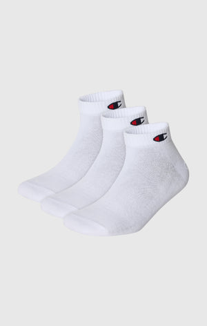 3-Pack Kids’ Quarter Socks with Script Logo and C
