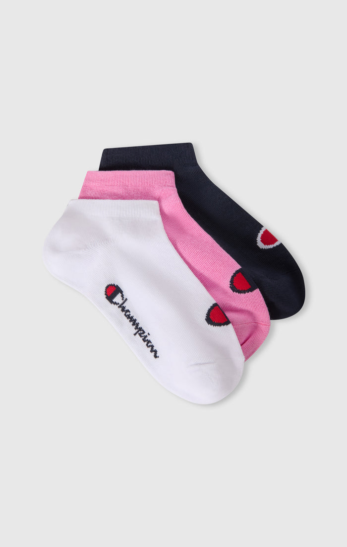 Kids’ 3-Pack Sneaker Socks with Logo