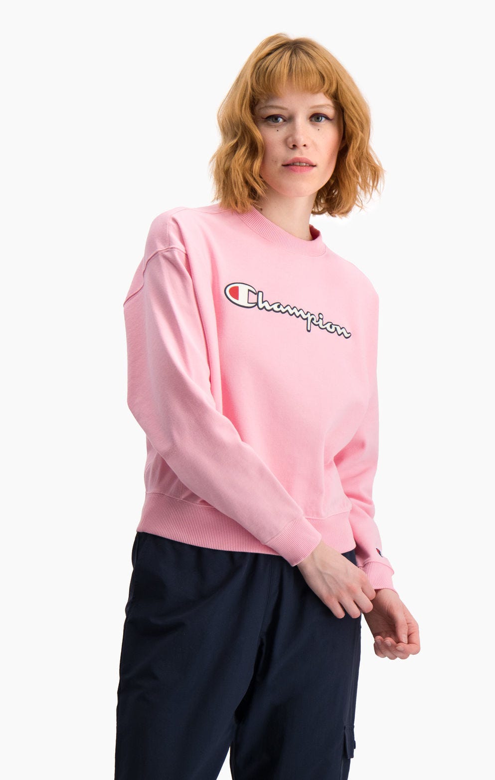 Sweatshirt en coton bouclé à logo vintage