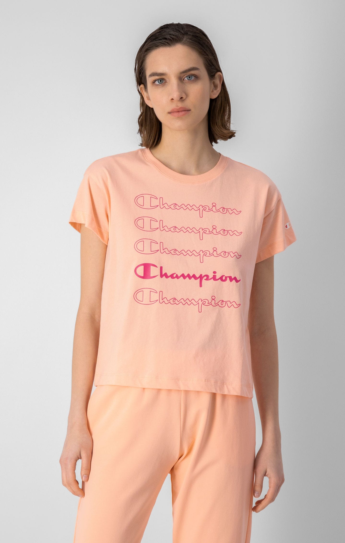 T-shirt boxy à logo Champion répété