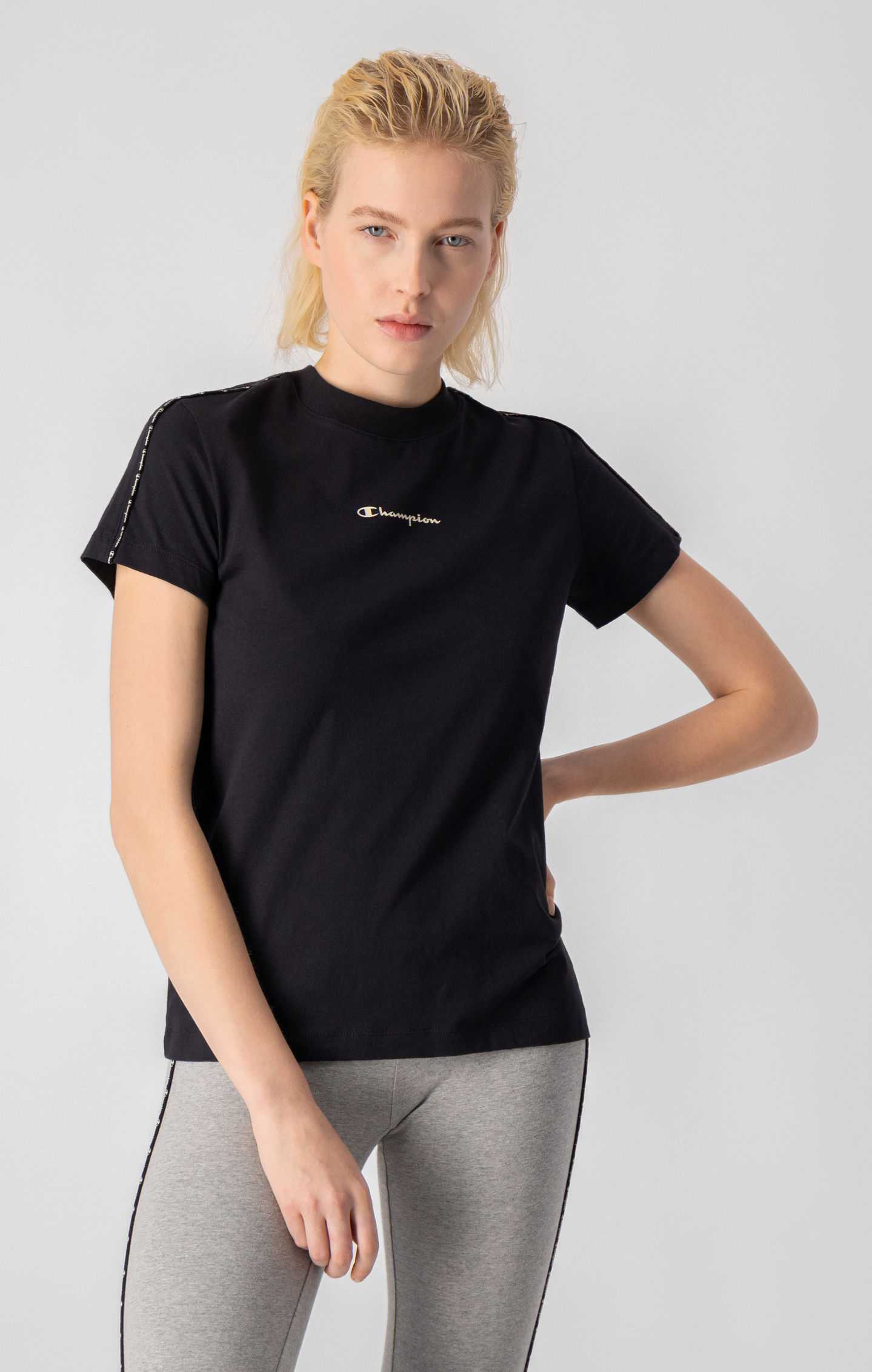 Contrast Piping Cotton T-Shirt