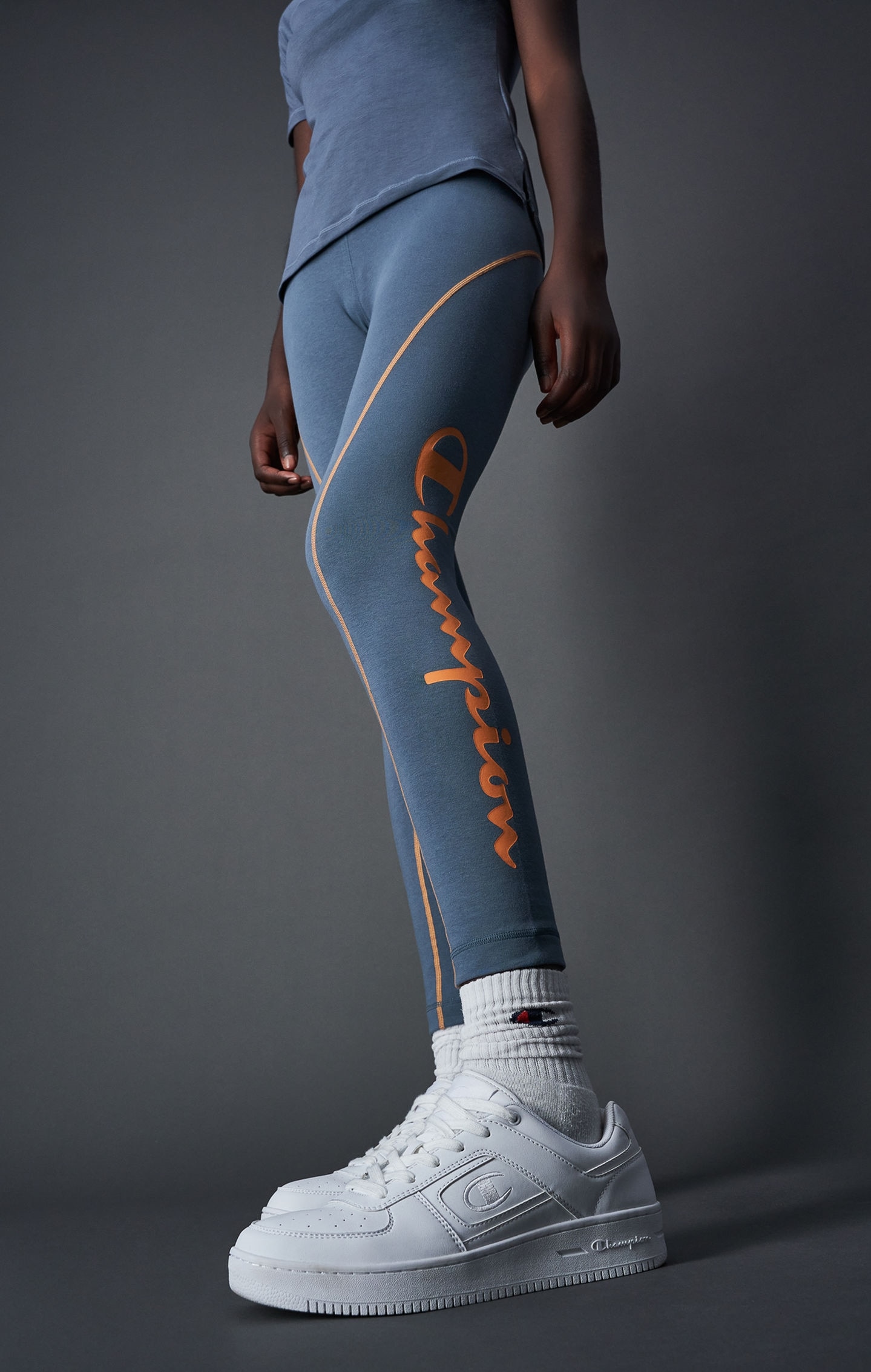 Champion Leggings In Tessuto Elasticizzato Logo Esteso