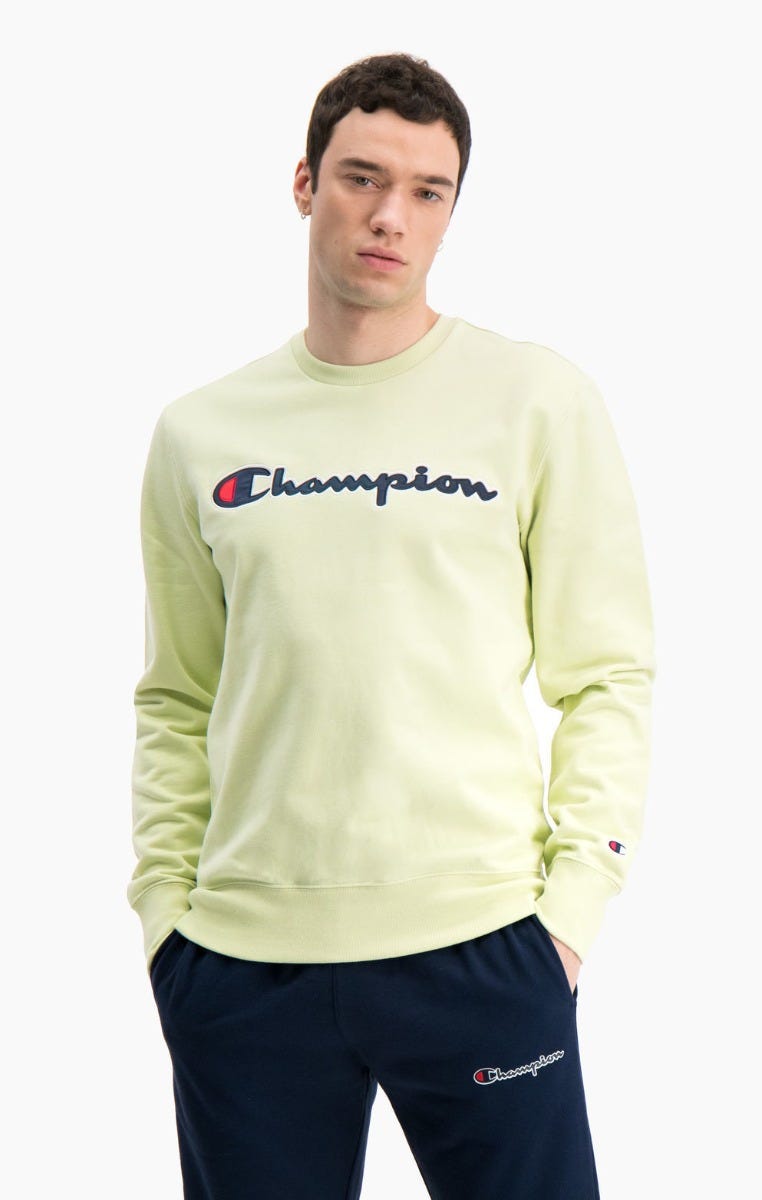 Sweatshirt en coton bouclé à logo Champion en satin
