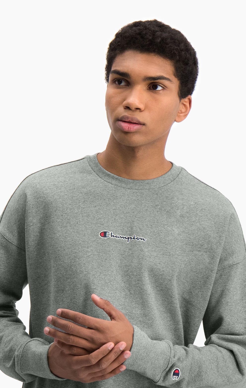 Oversized Script Logo Print Sweatshirt