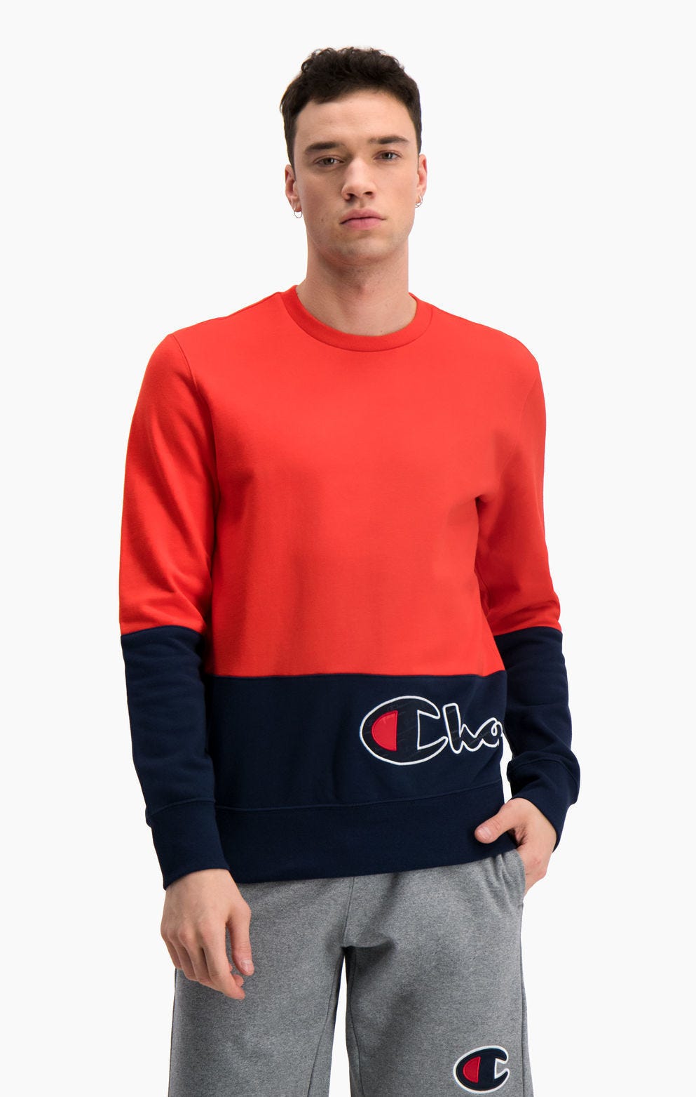 Colour Block Logo Wraparound Logo Sweatshirt
