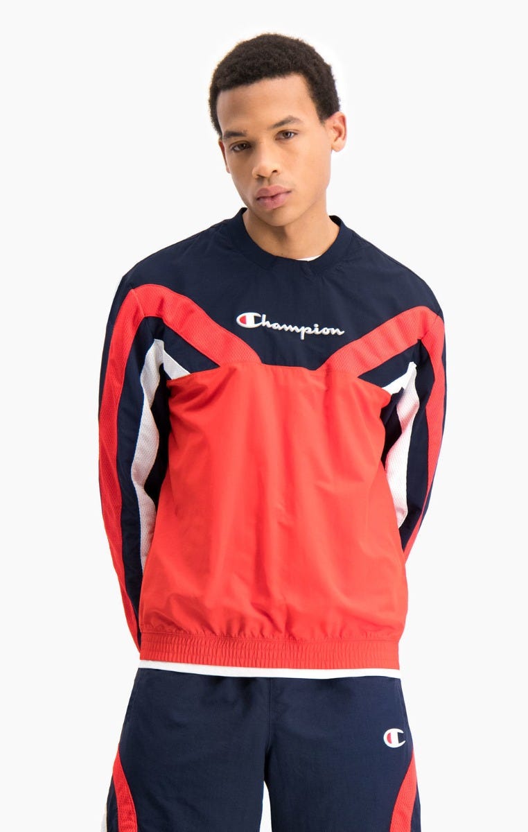 Colour Block And Stripe Track Sweatshirt