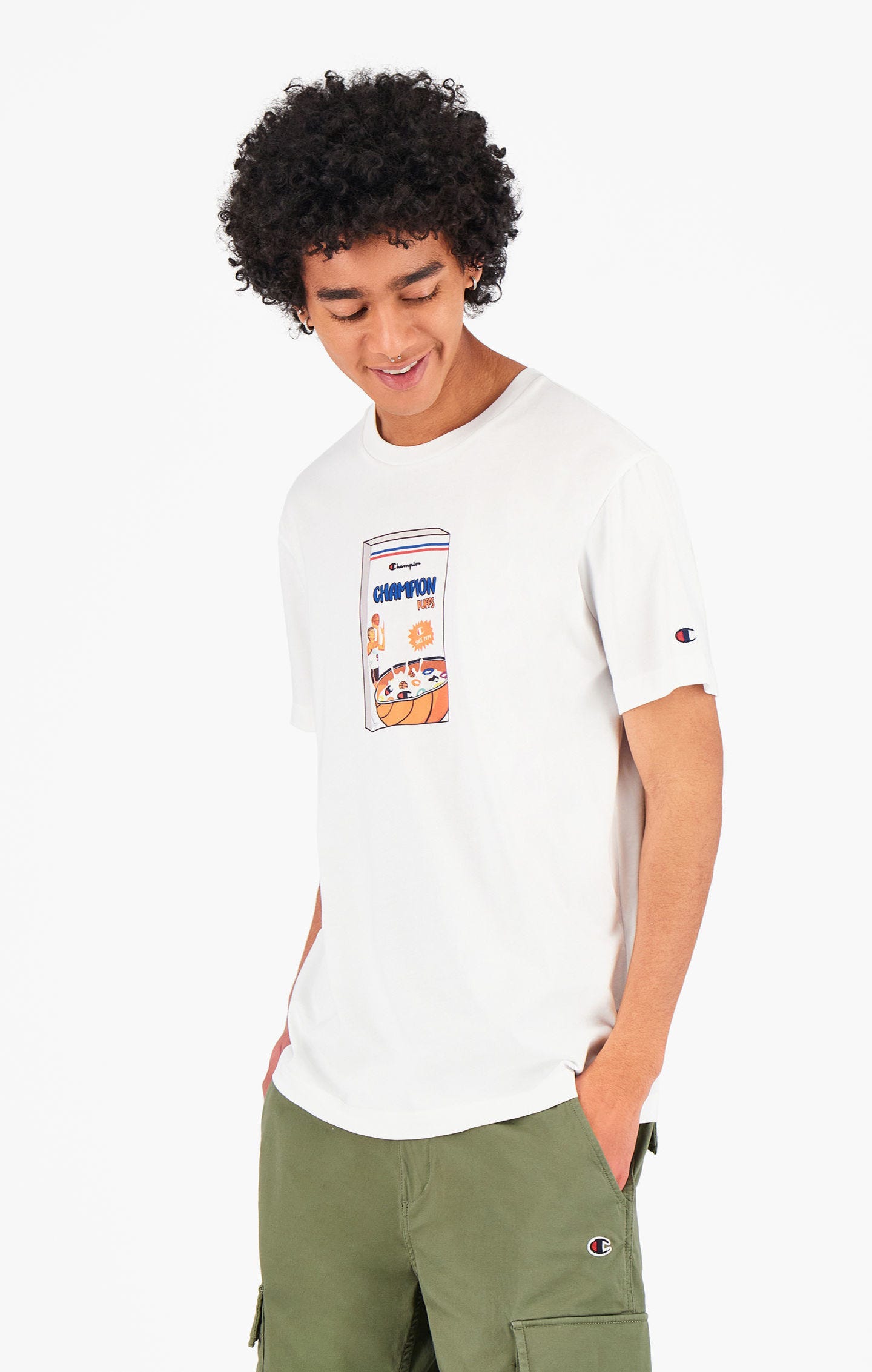 T-shirt à imprimé boîte de céréales
