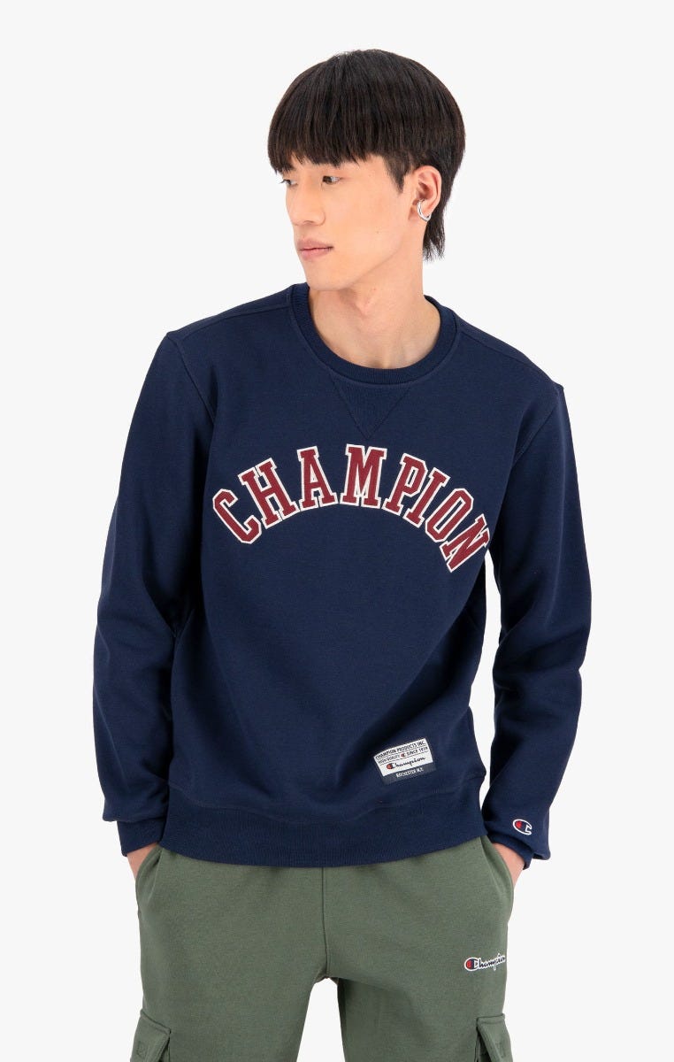 Sweatshirt à logo universitaire en coton bio mélangé