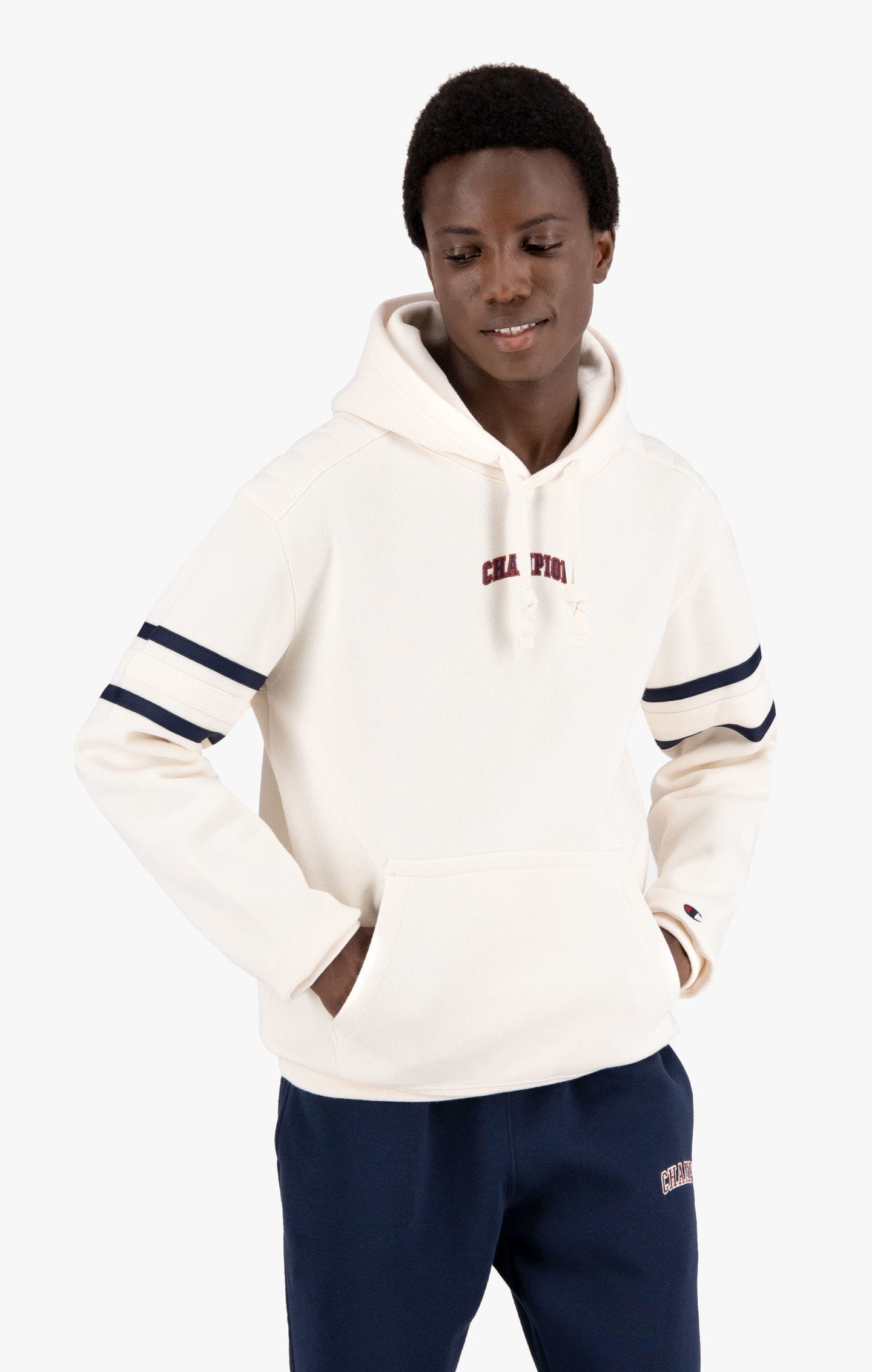 Sweatshirt à capuche Varsity en coton bio à logo