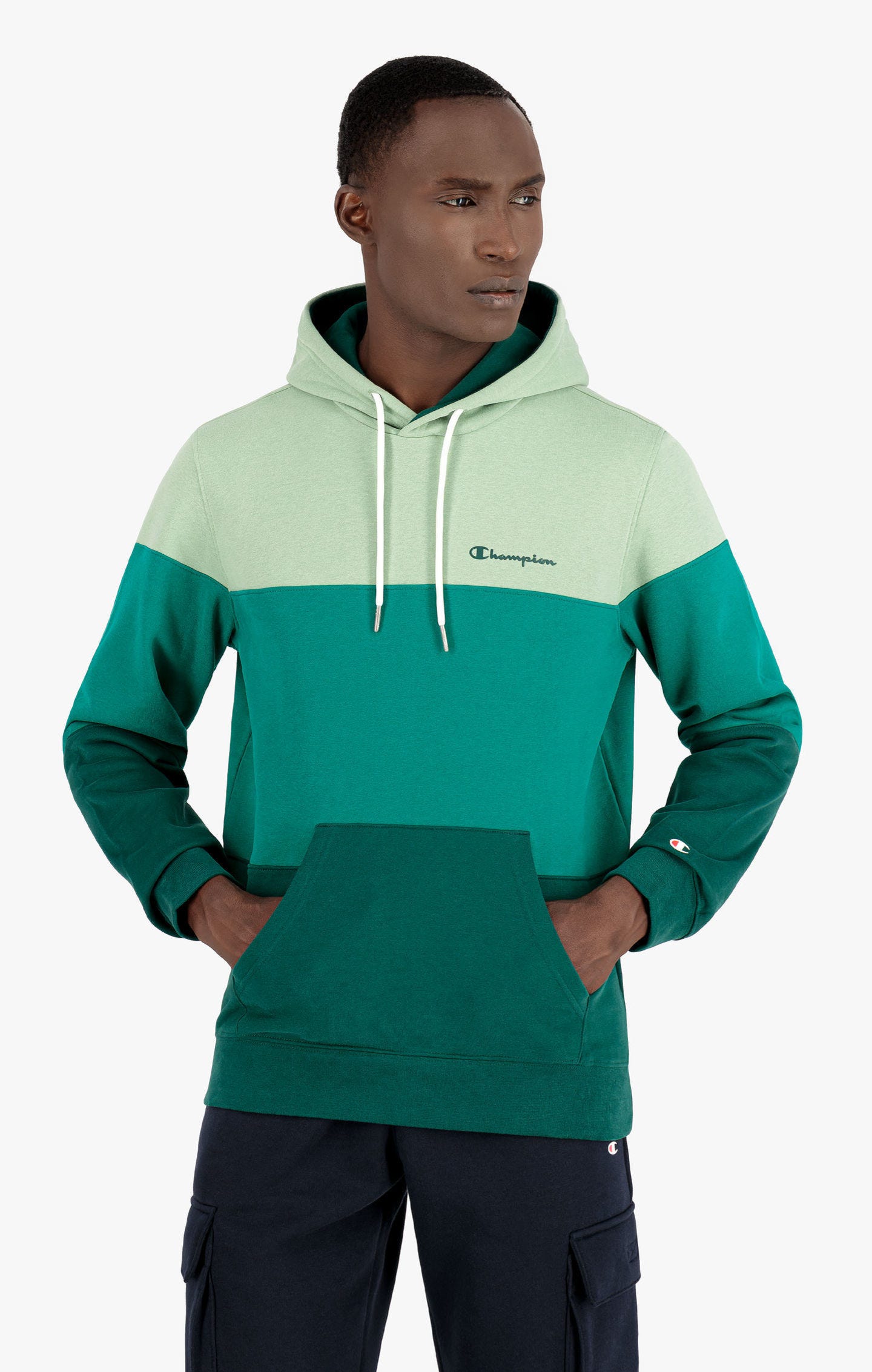 Sweatshirt à capuche à bandes colour-block