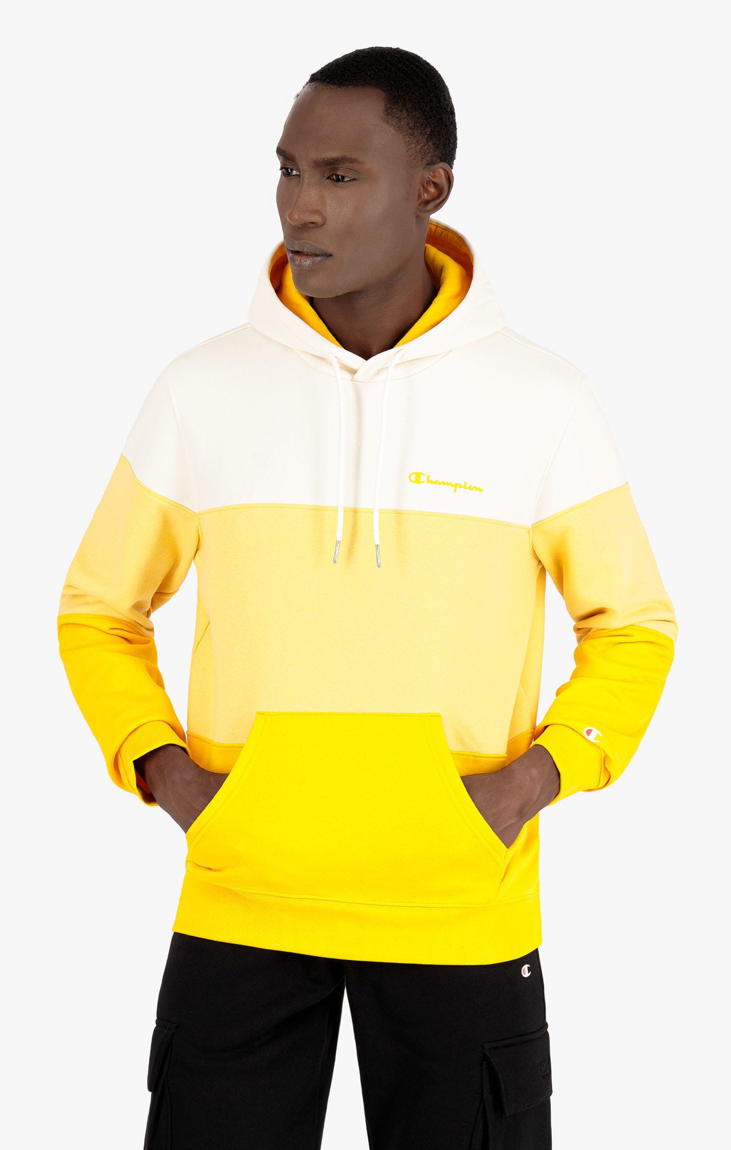Sweatshirt à capuche à bandes colour-block