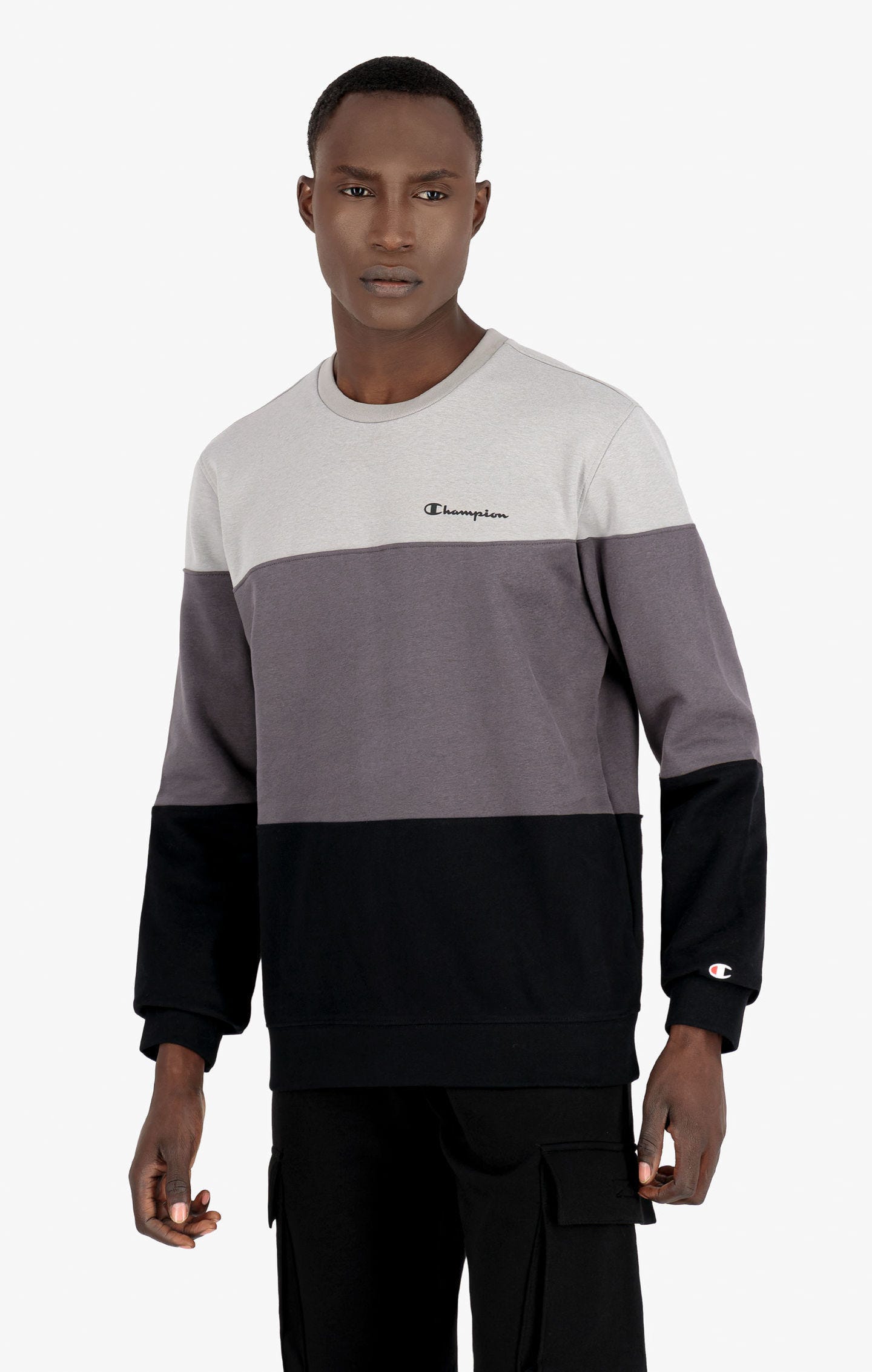 Sweatshirt colour-block à bandes logo Champion