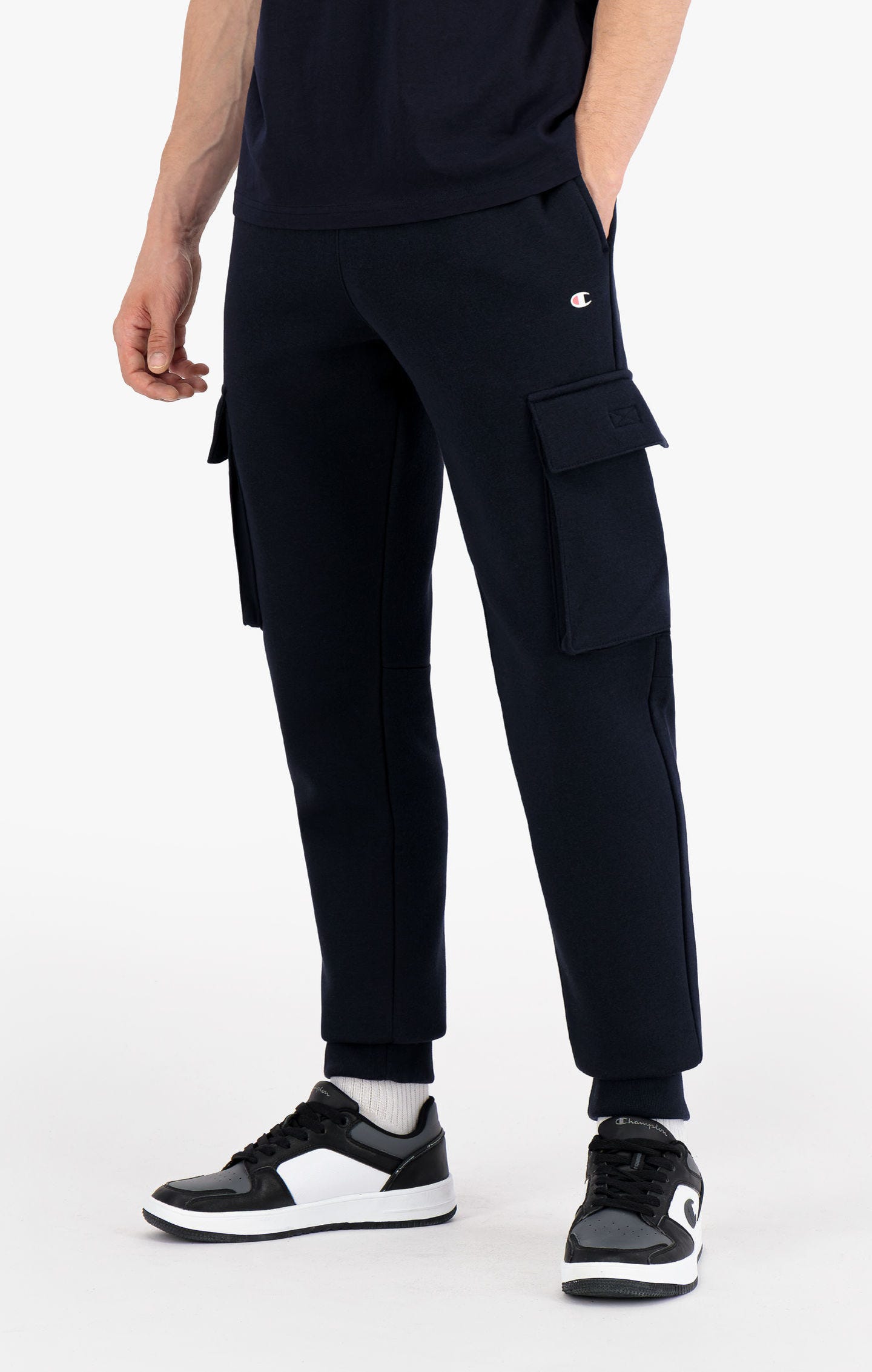 Pantalon de jogging à chevilles élastiques et poches cargo