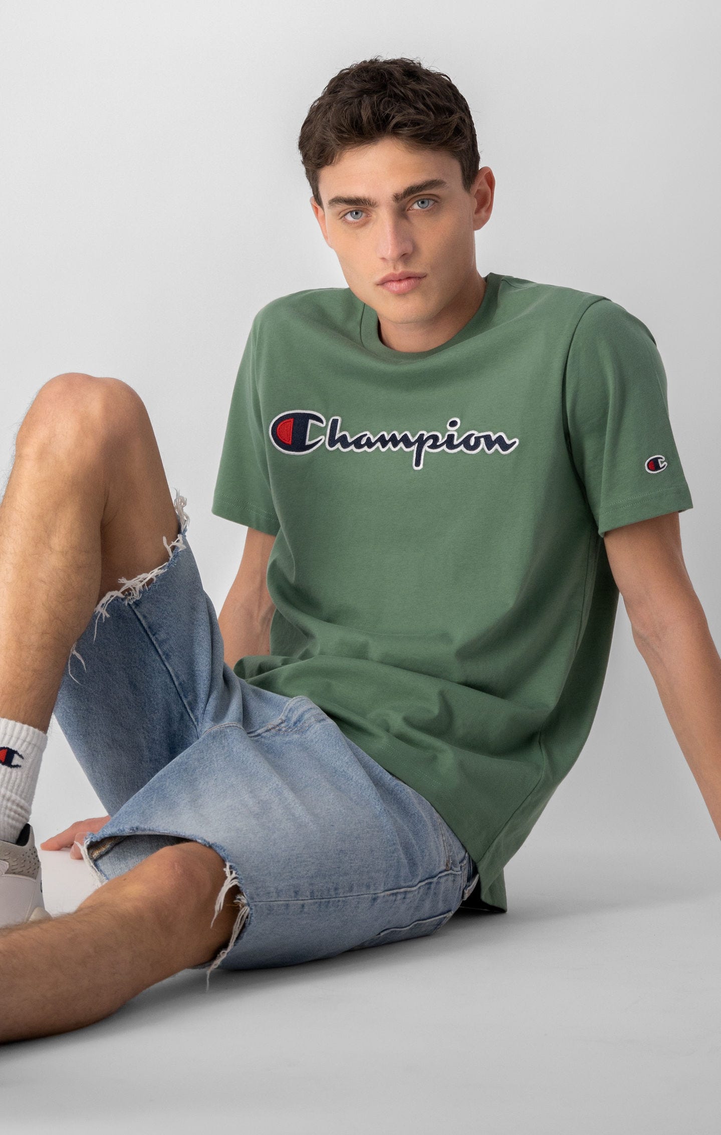 Embroidered Large Script Logo T-Shirt