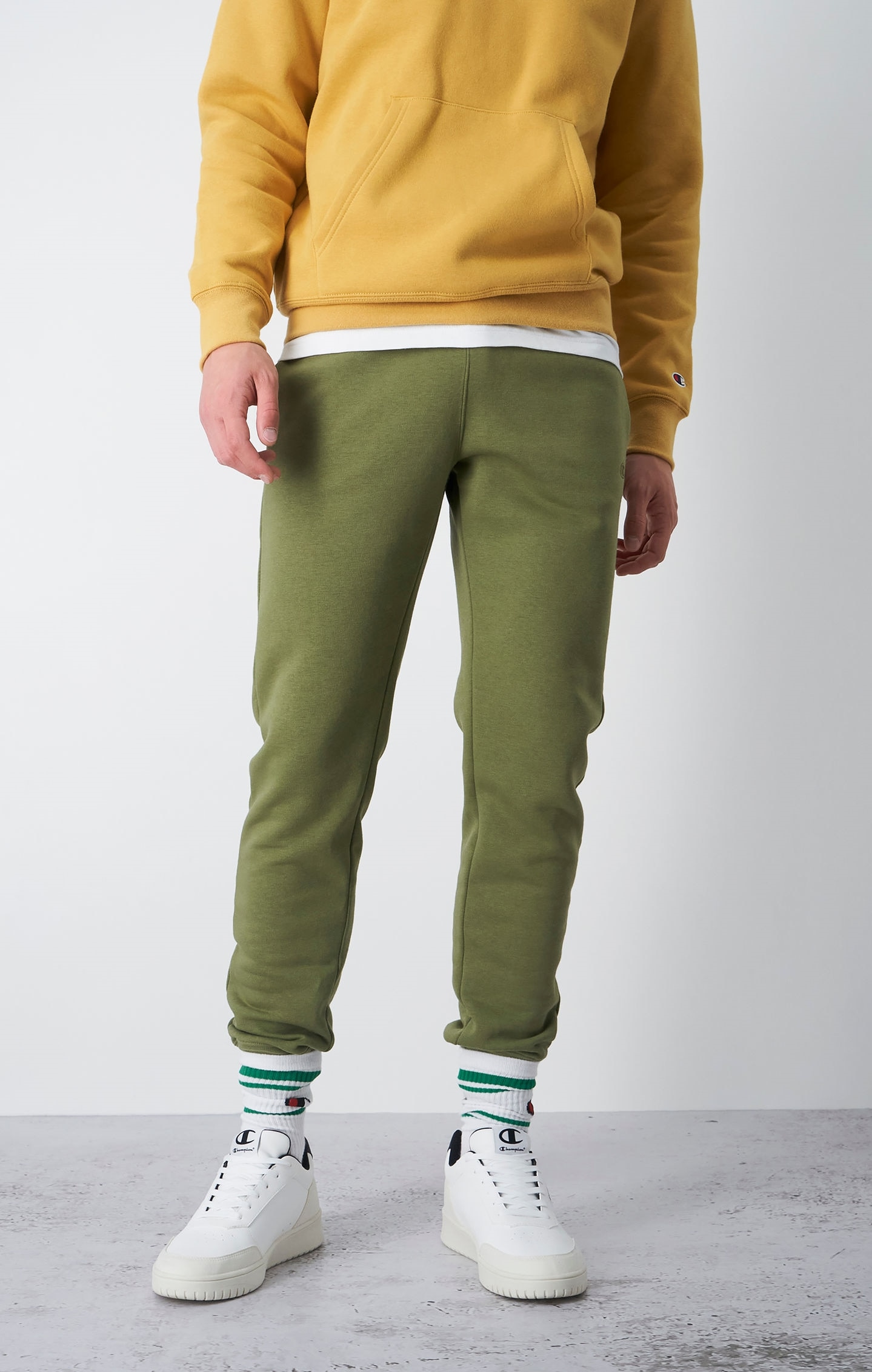 Champion Vert Olive Pantalon de jogging à logo C ton sur ton