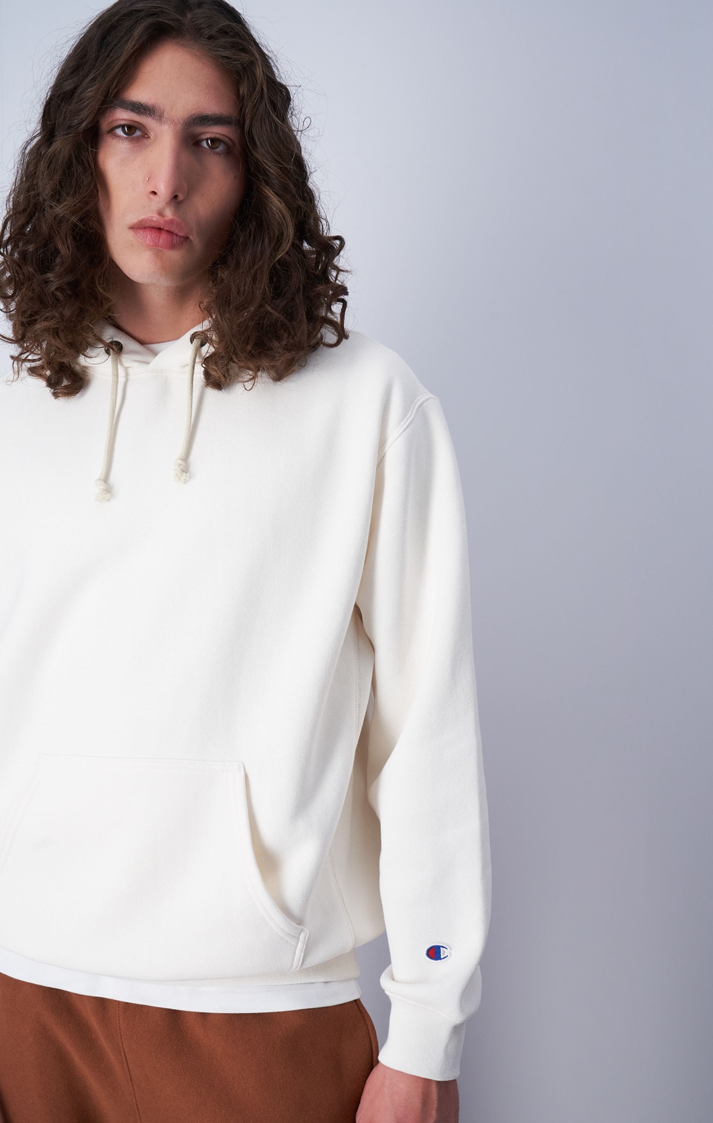 Champion Blanc Sweatshirt à capuche minimaliste Reverse Weave
