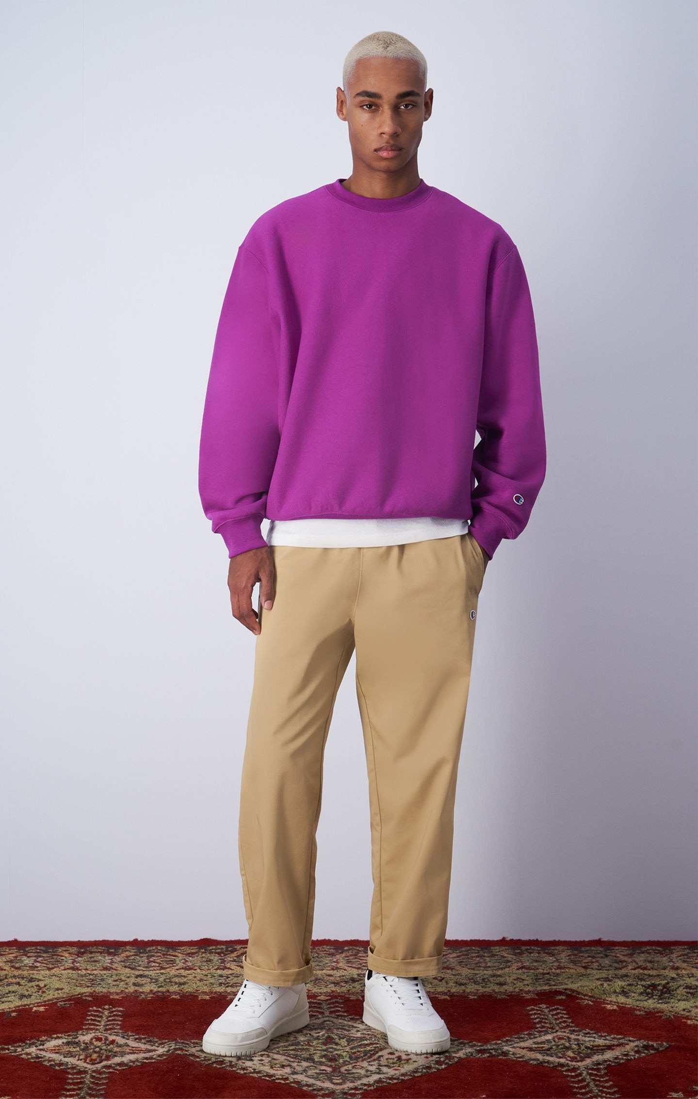 Champion Violet Sweatshirt Reverse Weave minimaliste