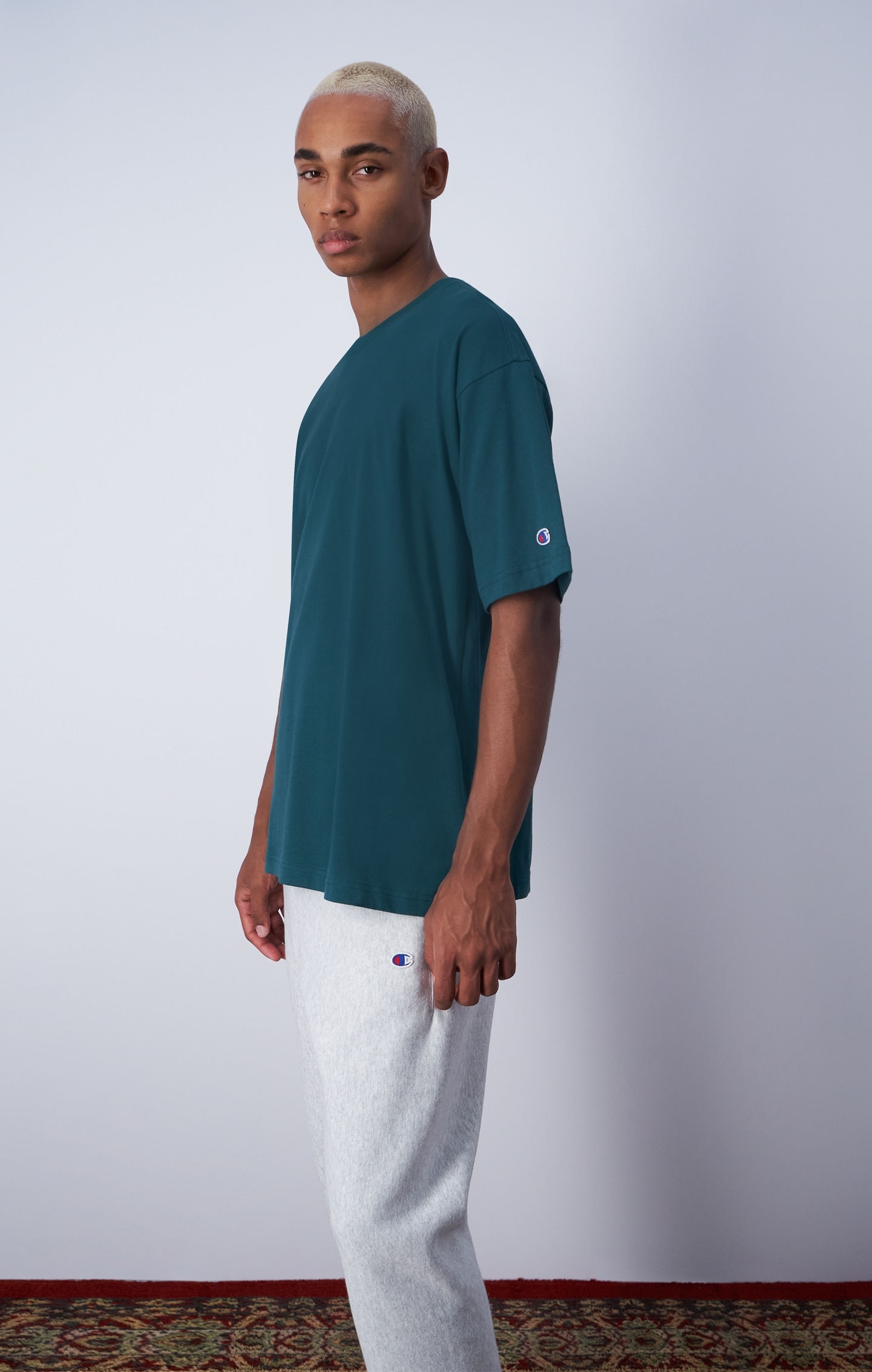 Vert T-shirt minimaliste en jersey