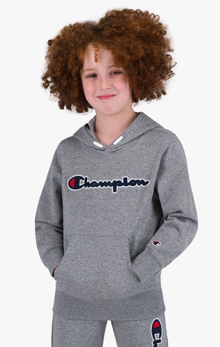 Sweatshirt à capuche à logo Champion en satin - Garçons