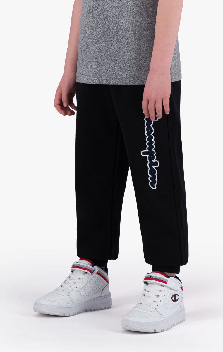 Pantalon de jogging à logo Champion vertical en satin - Garçons