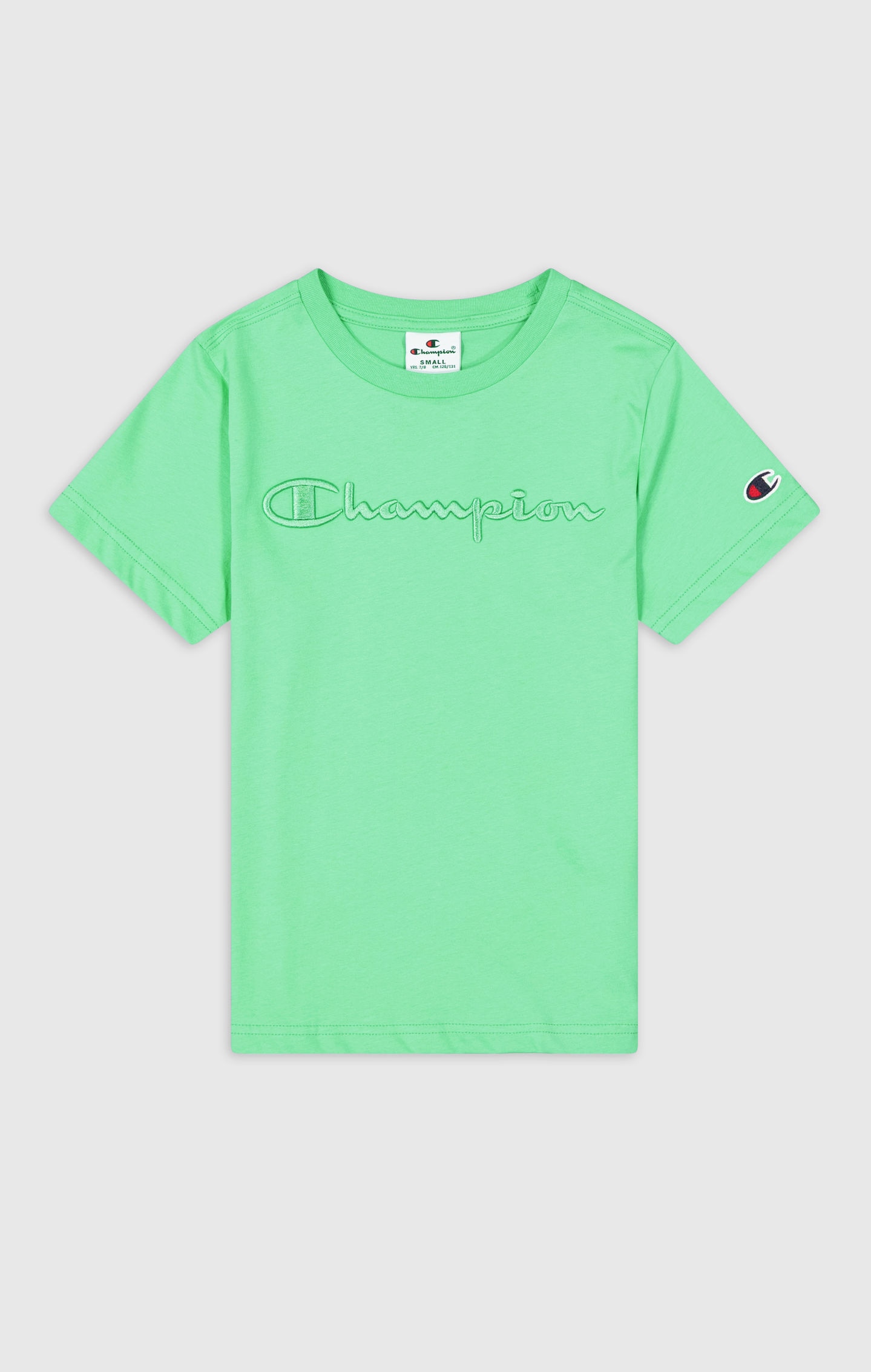 Champion Lime Green T-shirt en coton à logos brodés - Garçons