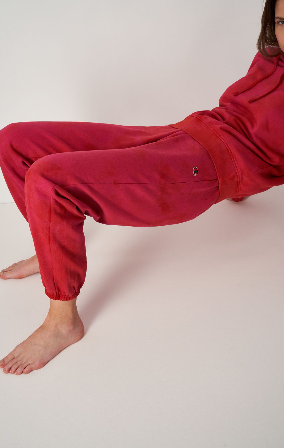 Garment-Dyed Embroidered Joggers