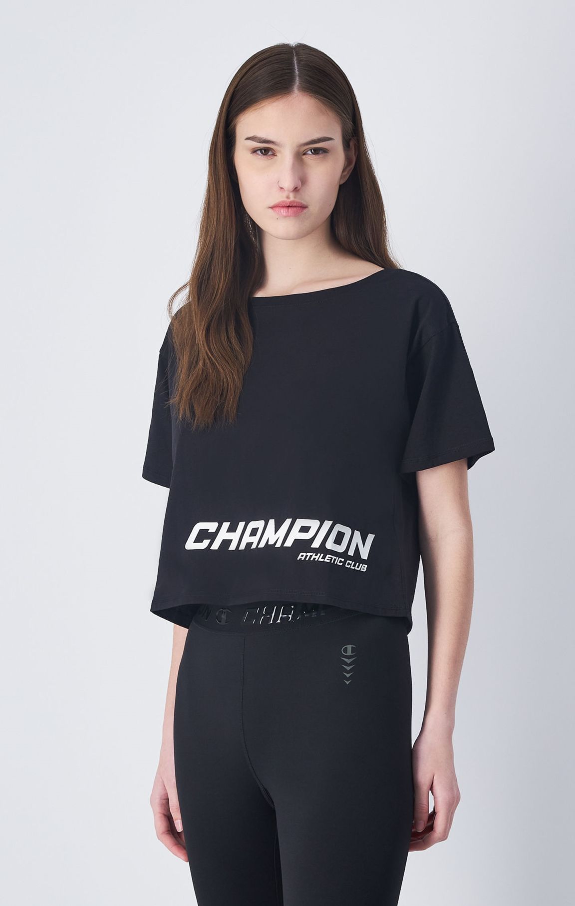 Athletic Cropped Cotton T-Shirt