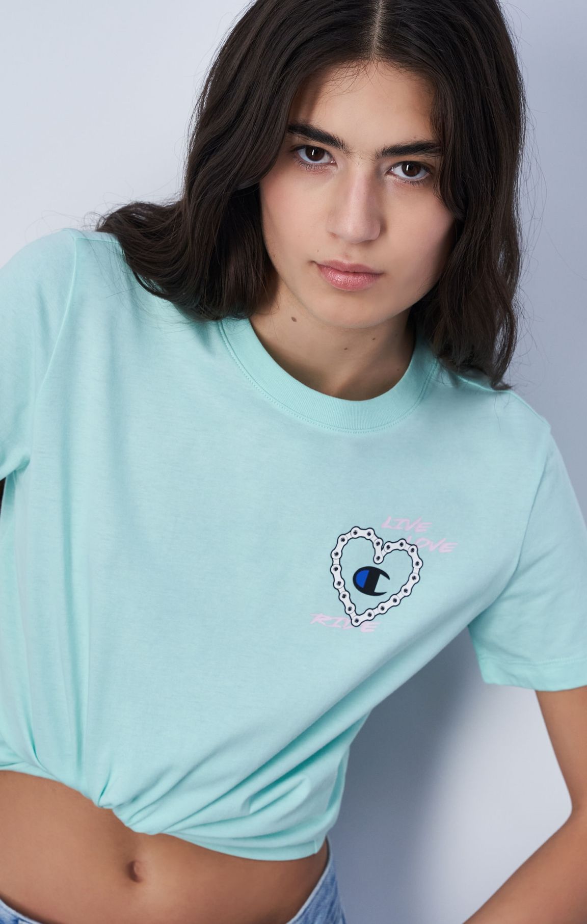 T-Shirt in Coton Stampa Cuore