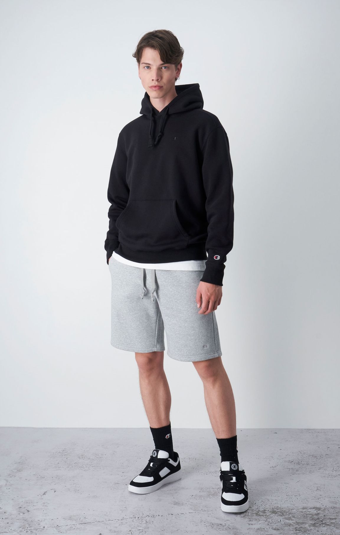 Light Grey Tonal C Logo Fleece Shorts