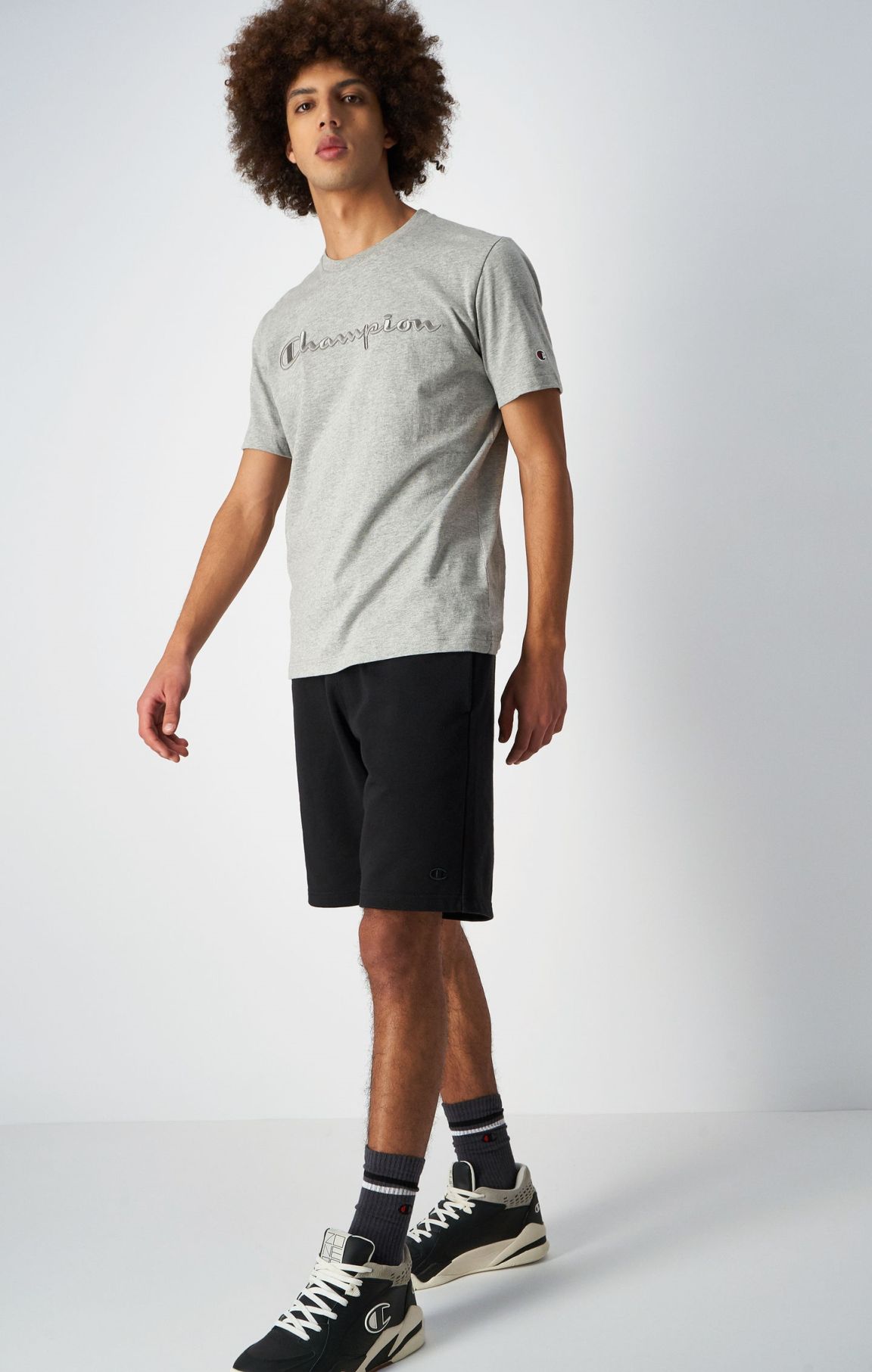 Black Tonal C Logo Fleece Shorts