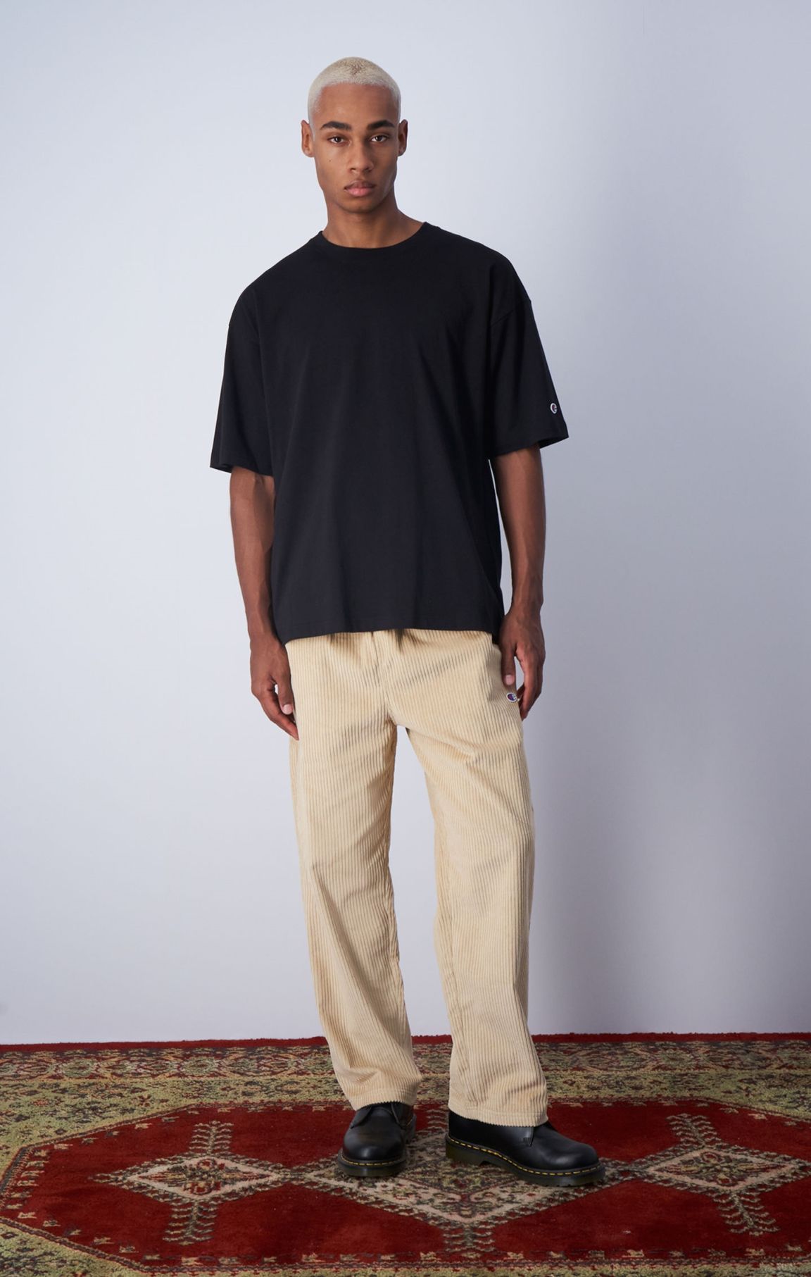 Black Minimal Cotton Jersey T-Shirt