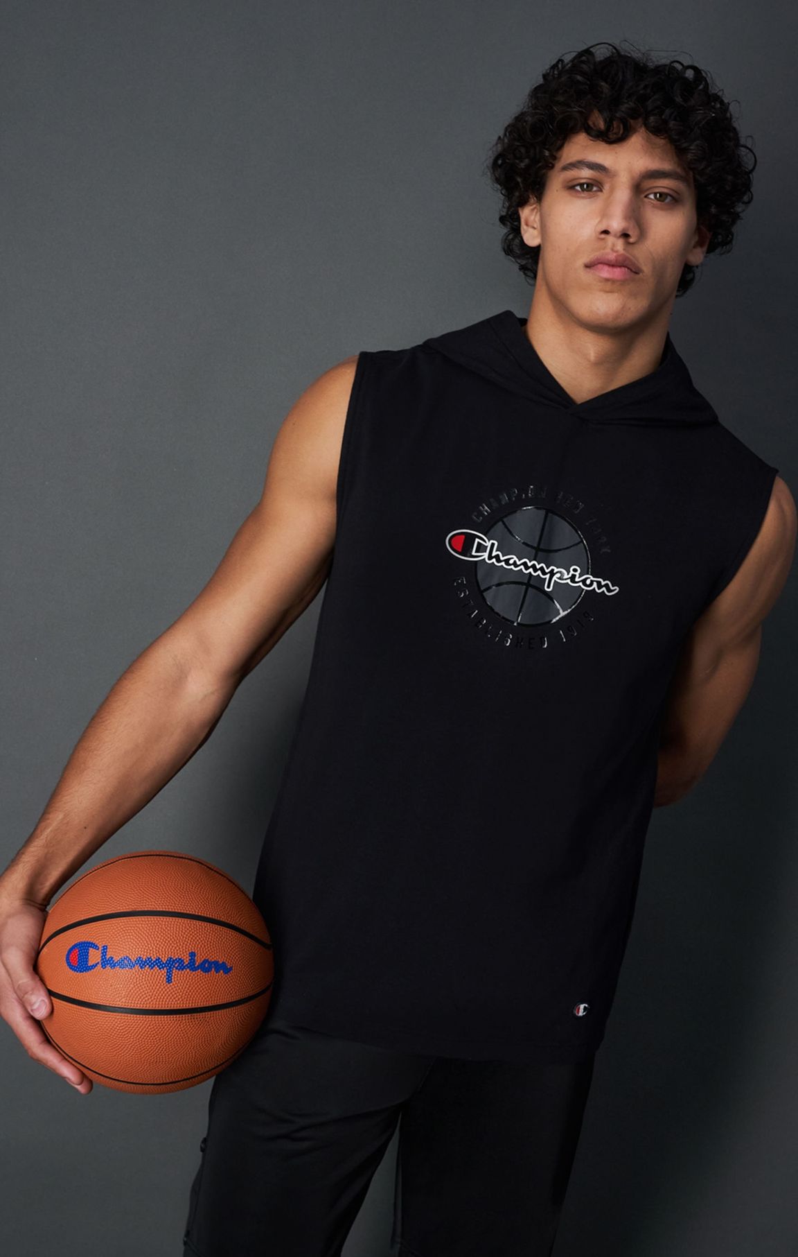 Basketball-Ärmelloses Kapuzen-T-Shirt