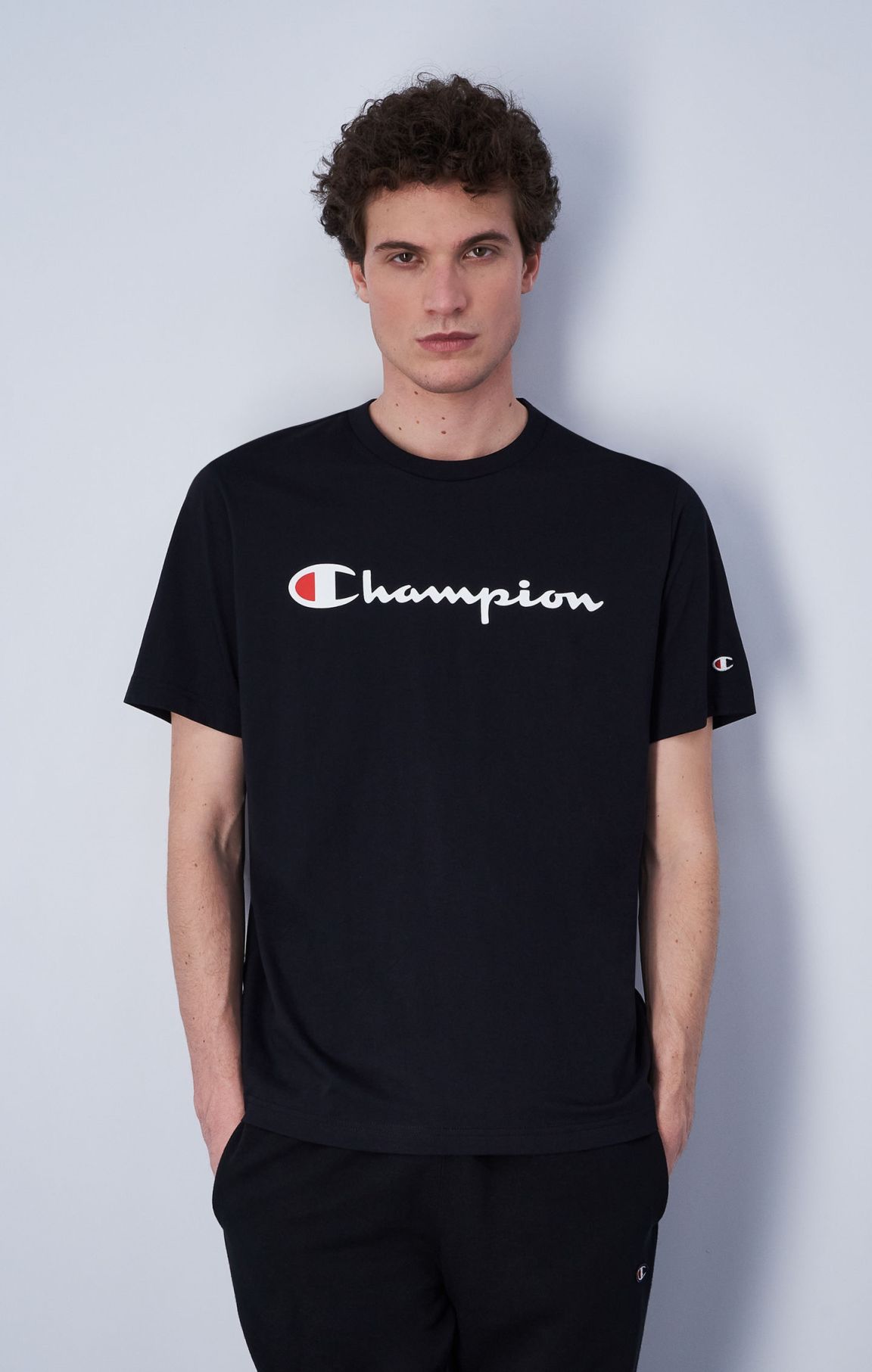 Rundhals-T-Shirt mit großem Champion-Logo