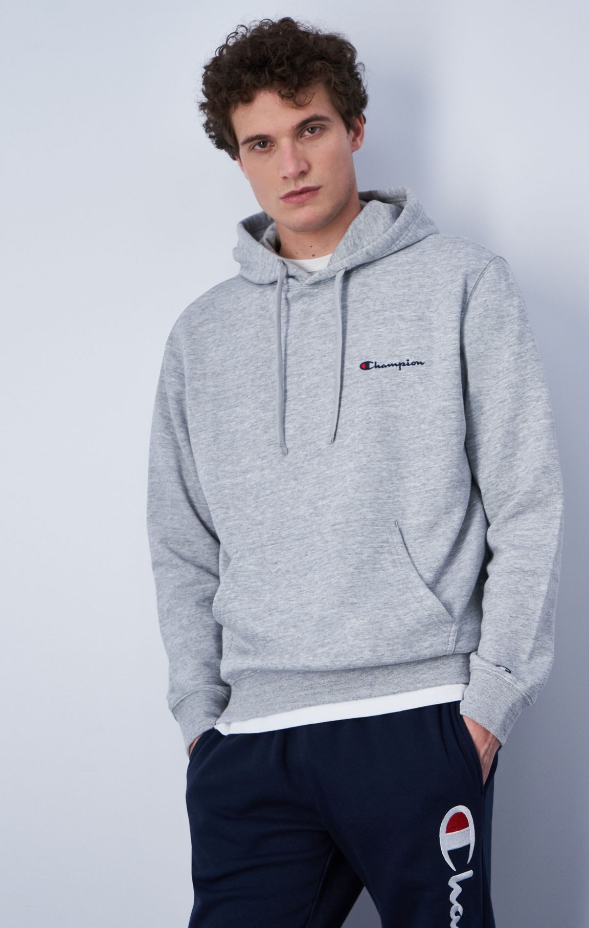 Embroidered Small Script Logo Hoodie