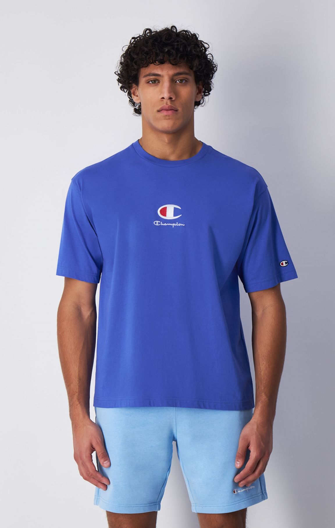 Baumwoll-T-Shirt mit Champion-Logo