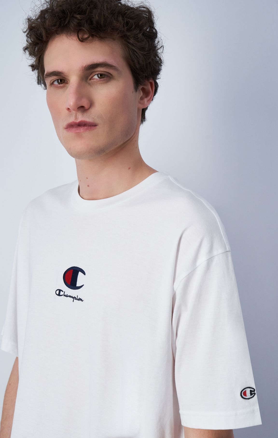 Camiseta de algodón con logotipo Champion