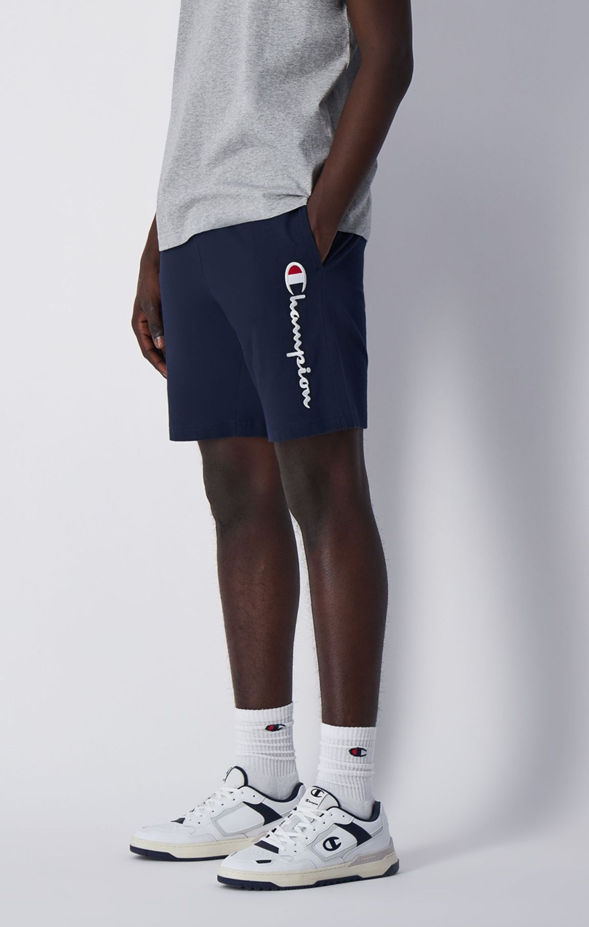 Shorts In Cotone Con Maxi Logo Champion