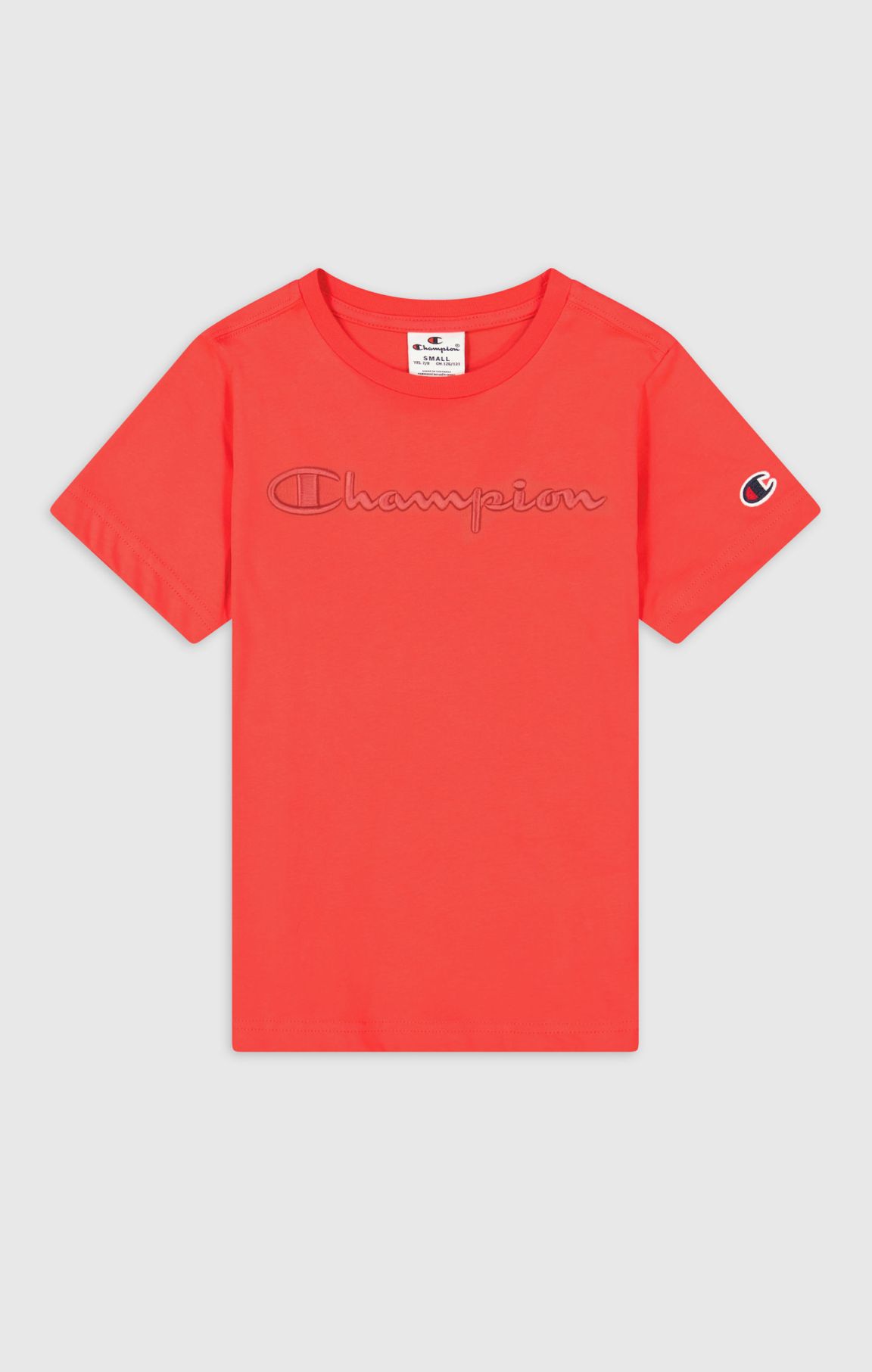 Rot Jungen-T-Shirt aus Baumwolle mit Stickerei