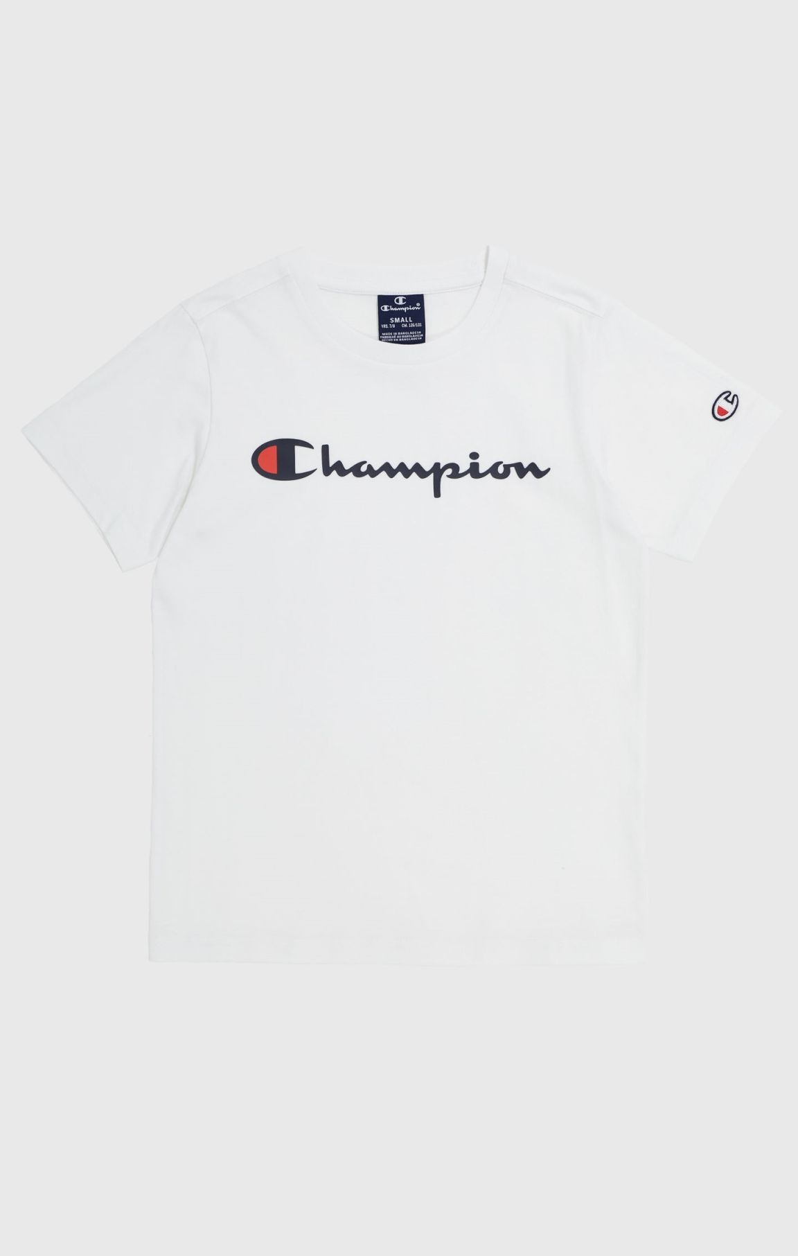 White Jungen-T-Shirt mit großem Logo-Schriftzug