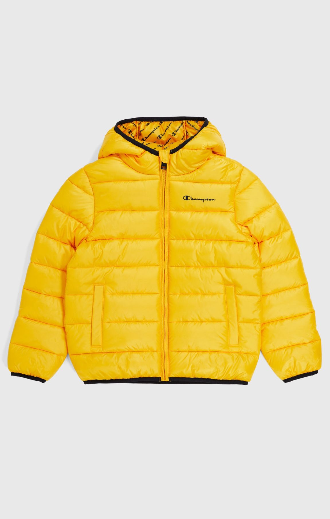 Buttercup Yellow Girls Padded Hooded Jacket