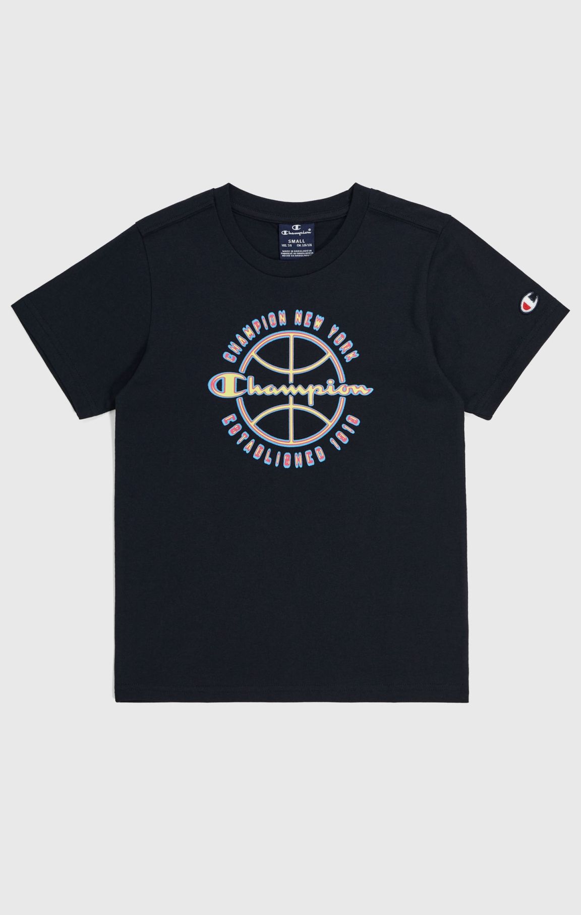 Jungen-T-Shirt aus Baumwolle mit Basketball-Grafik