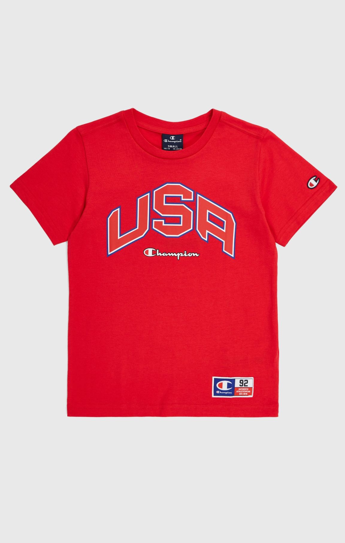 Camiseta de algodón con logotipo USA para niño